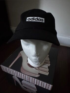 adidas Black Cap with White Logo Patch